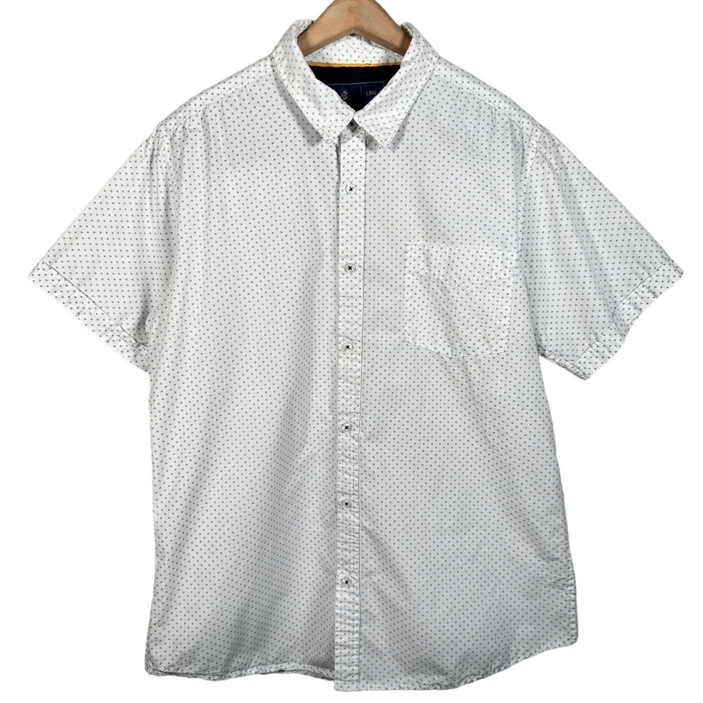 RUGBY by RALPH LAUREN Printed Cotton Button Down Short Sleeve Shirt